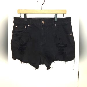Black Jean shorts